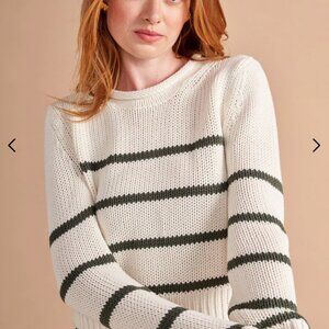 La Ligne Mini Marina Sweater Army/Ivory Medium NWT